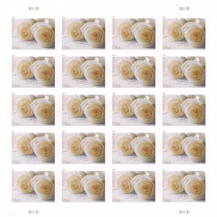2011 Wedding Roses Commemorative stamps - Forever Stamps