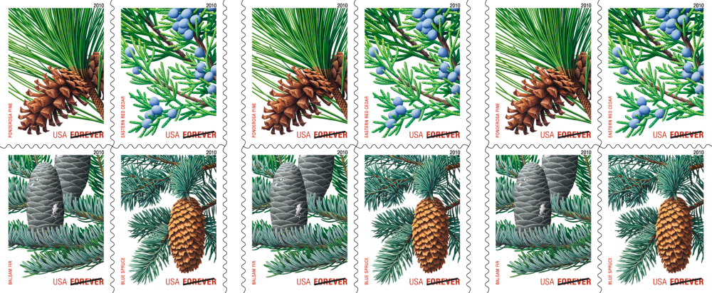 2010 Evergreens Stamps - Forever Stamps