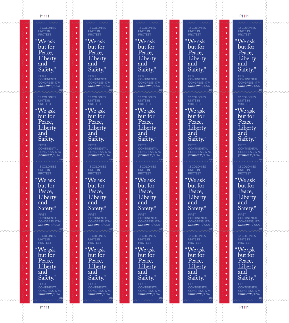 2024 First Continental congress - Forever Stamps