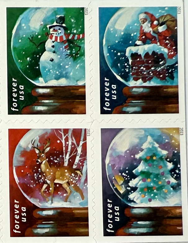 2023 Christmas Snow Globe Stamps - Forever Stamps