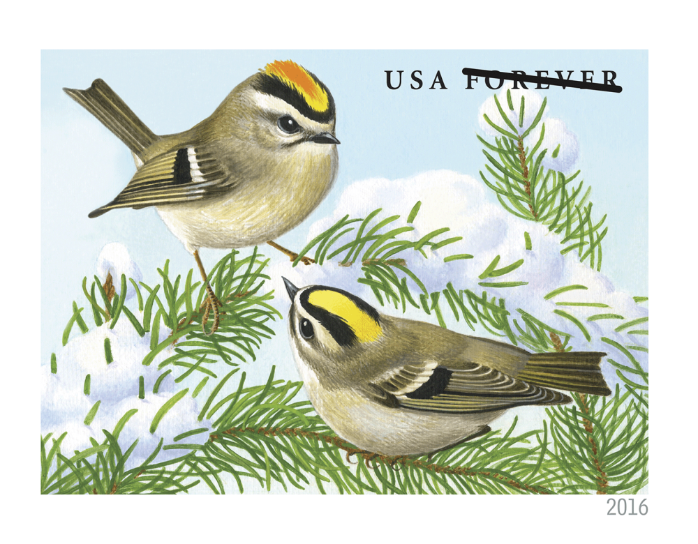 2016 Forever Stamps Songbirds In Snow - Forever Stamps