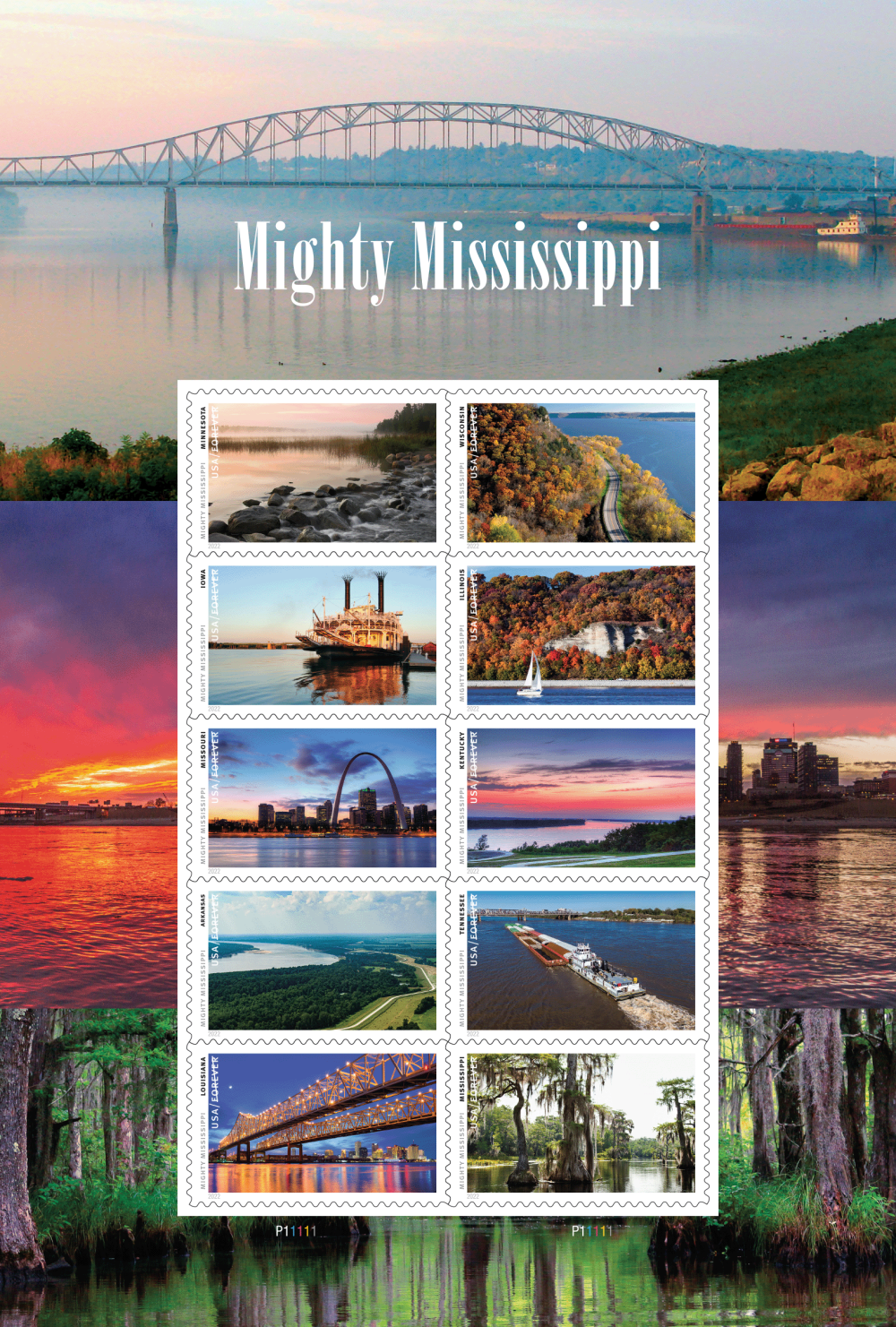 2022 Mighty Mississippi Stamps - Forever Stamps