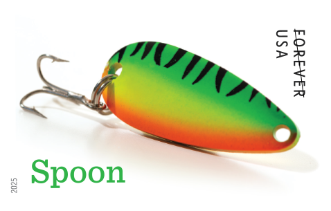 2025 Freshwater Fishing Lures Stamps 100 pcs - Forever Stamps