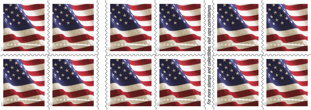 2017 U.S. Flag Stamps books - Forever Stamps